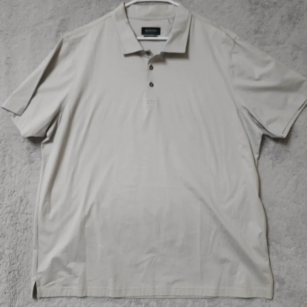 Bugatchi Polo Shirt Men 2XL XXL Ooohcotton Tech 8 Way Stretch Performance EUC - Picture 2 of 8